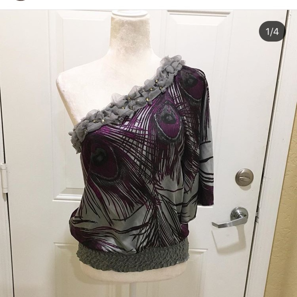 Rampage one shoulder detailed top